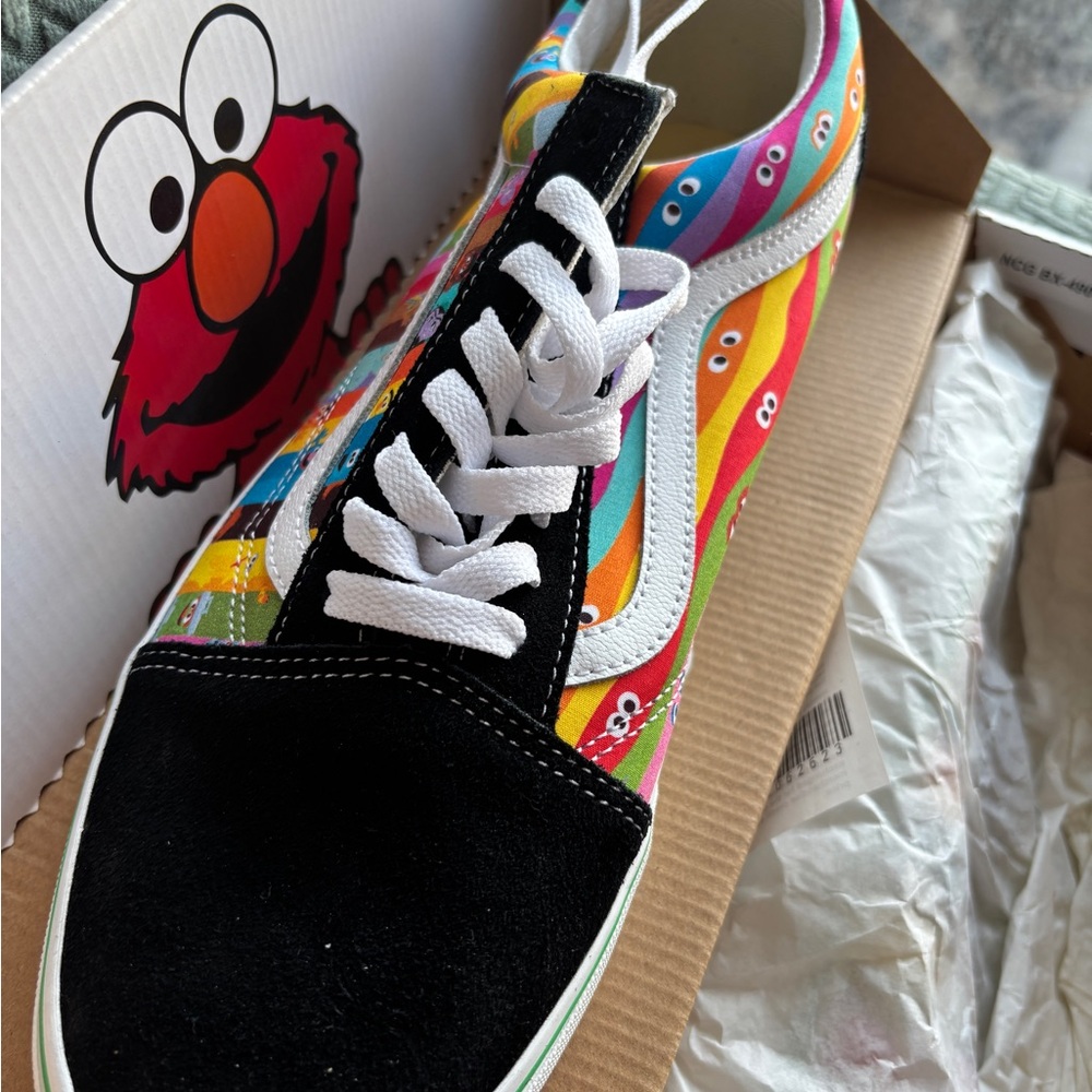 Vans Colorful Sesame Street Sneakers with Black and White